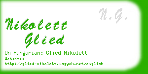 nikolett glied business card